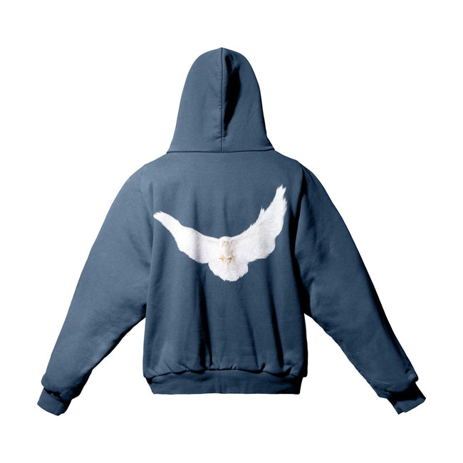 Dove Shrunken Hoodie - Dark Blue Image 2