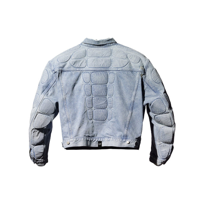 Padded Denim Jacket - Blue Image 2