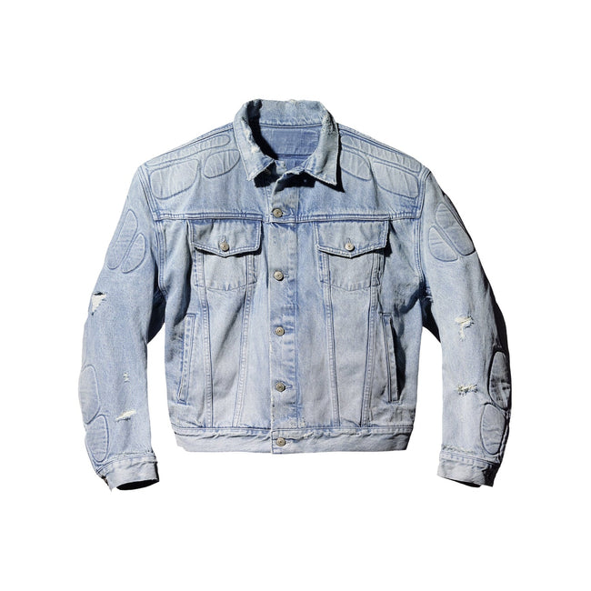 Padded Denim Jacket - Blue Image 1