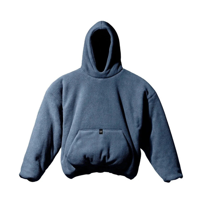 Polar Fleece Padded Hoodie - Dark Blue Image 1