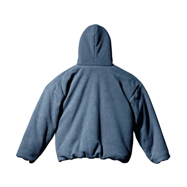 Polar Fleece Padded Hoodie - Dark Blue Image 2