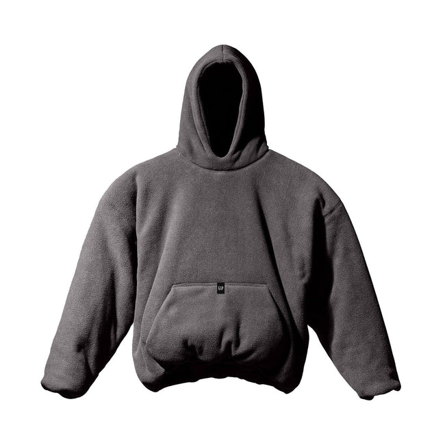 Polar Fleece Padded Hoodie - Dark Grey Image 1